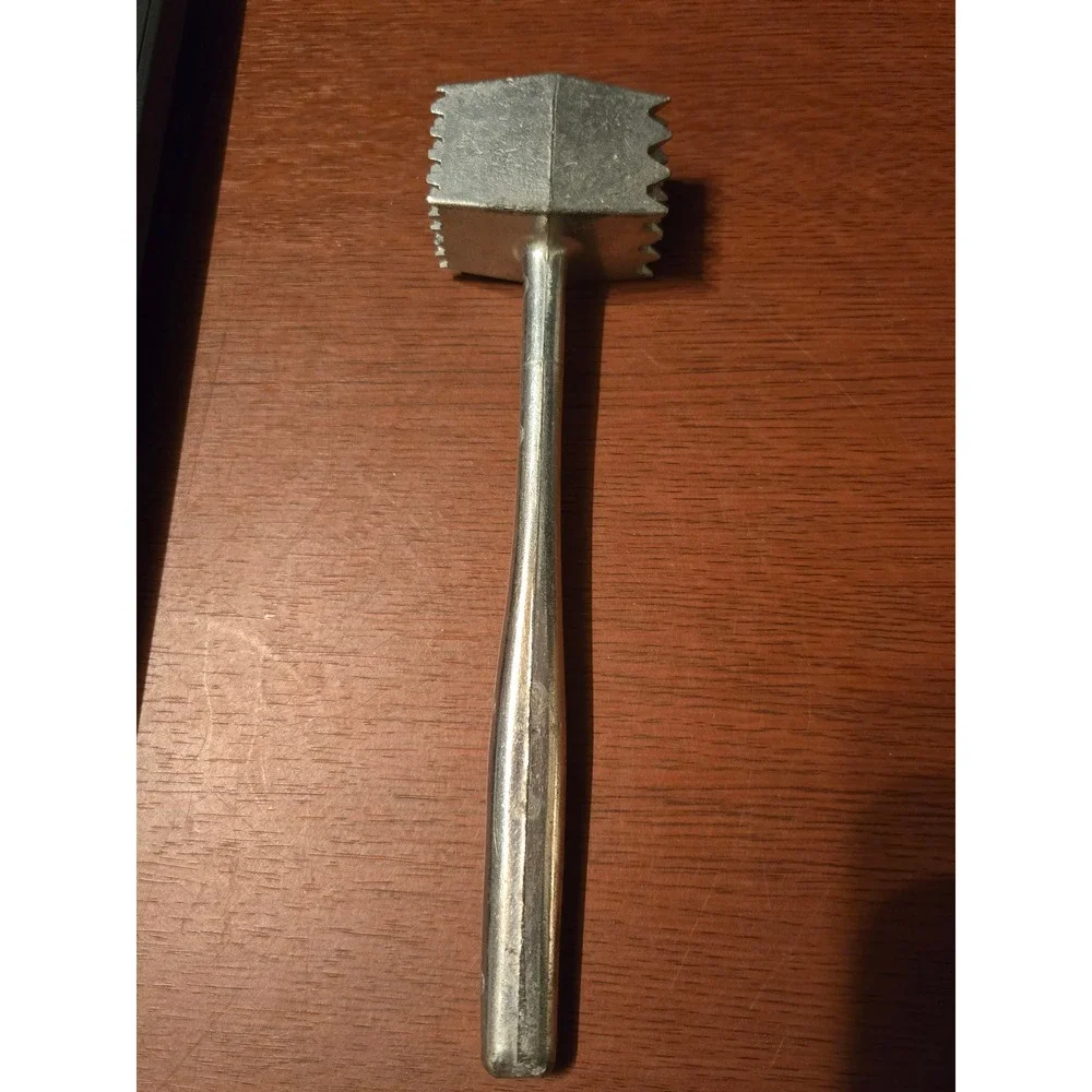 Vintage Tala Meat Tenderizer Mallet Aluminum Made in England Dual Sided Silver